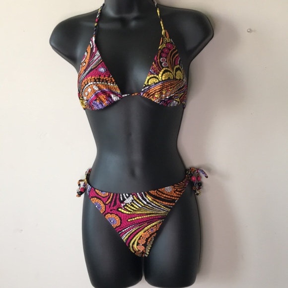 BohemianTribal Print Triangle Bikini Swimsuit - Picture 9 of 10
